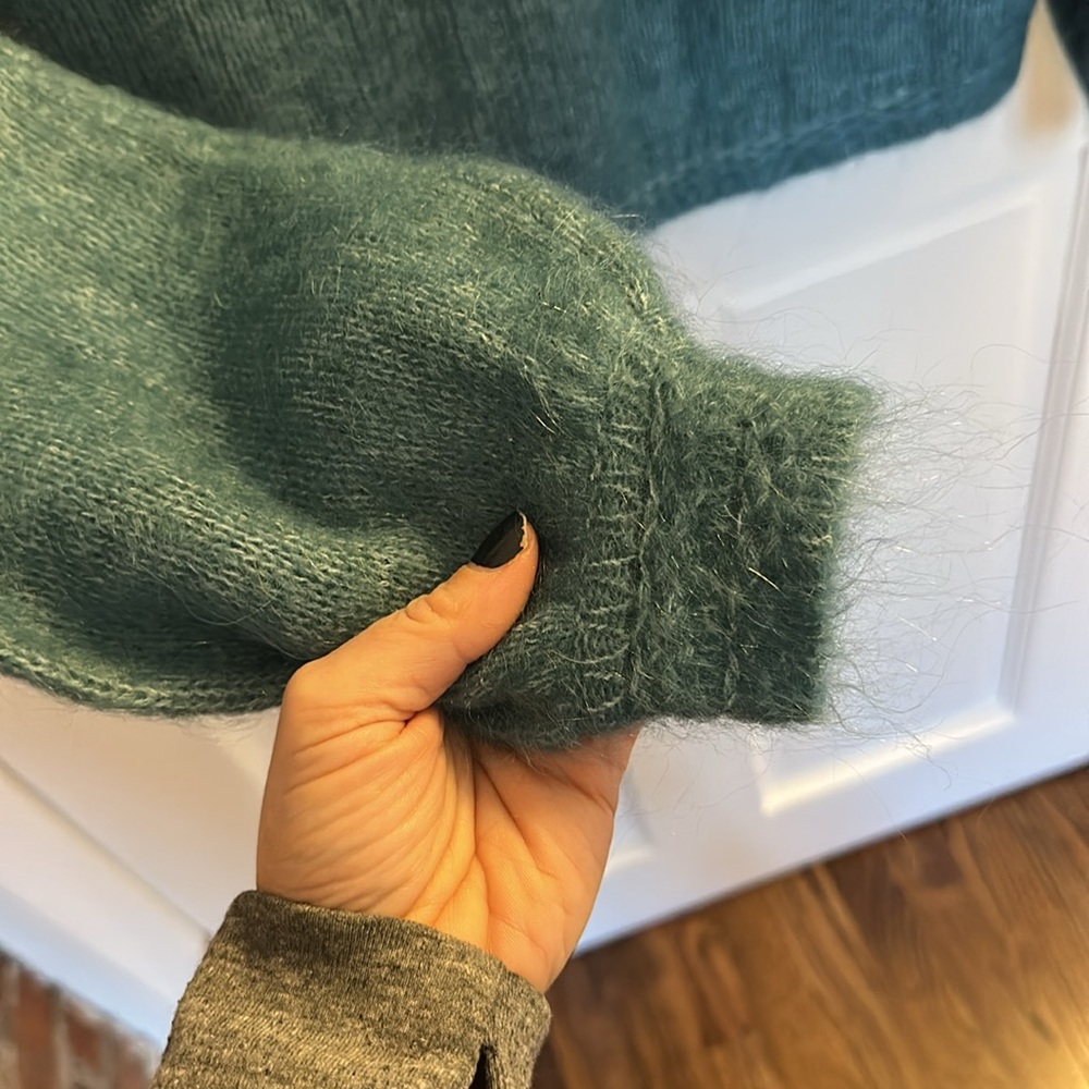 Sezane Teal Cardigan Sweater - Picture 5 of 6